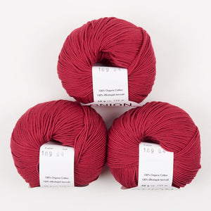 ORGANIC COTTON - V109 MØRK RØD