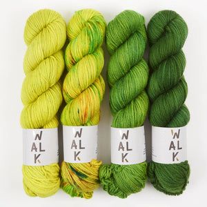 WALK Collection CHARTREUSE LEAVES Merino wool DK Quick Kits