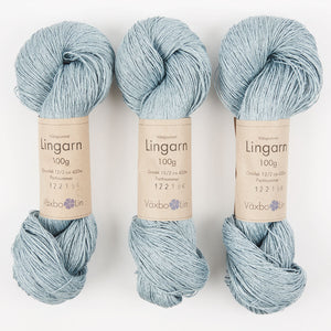 Växbo Lin LINGARN - 20 LJUSBLÅ Linen Light Fingering blue Yarn