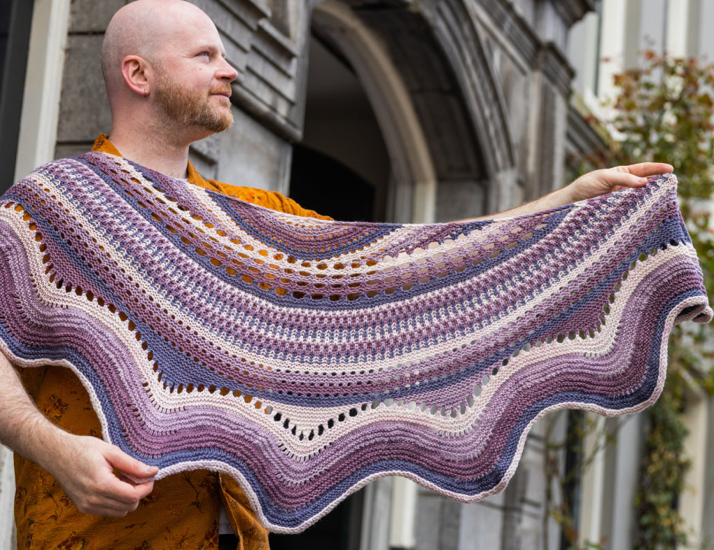 EYELET JOURNEY SHAWL
