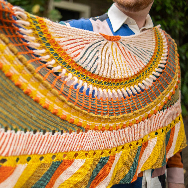 FIVE COLOUR FINGERING WEIGHT SHAWLS