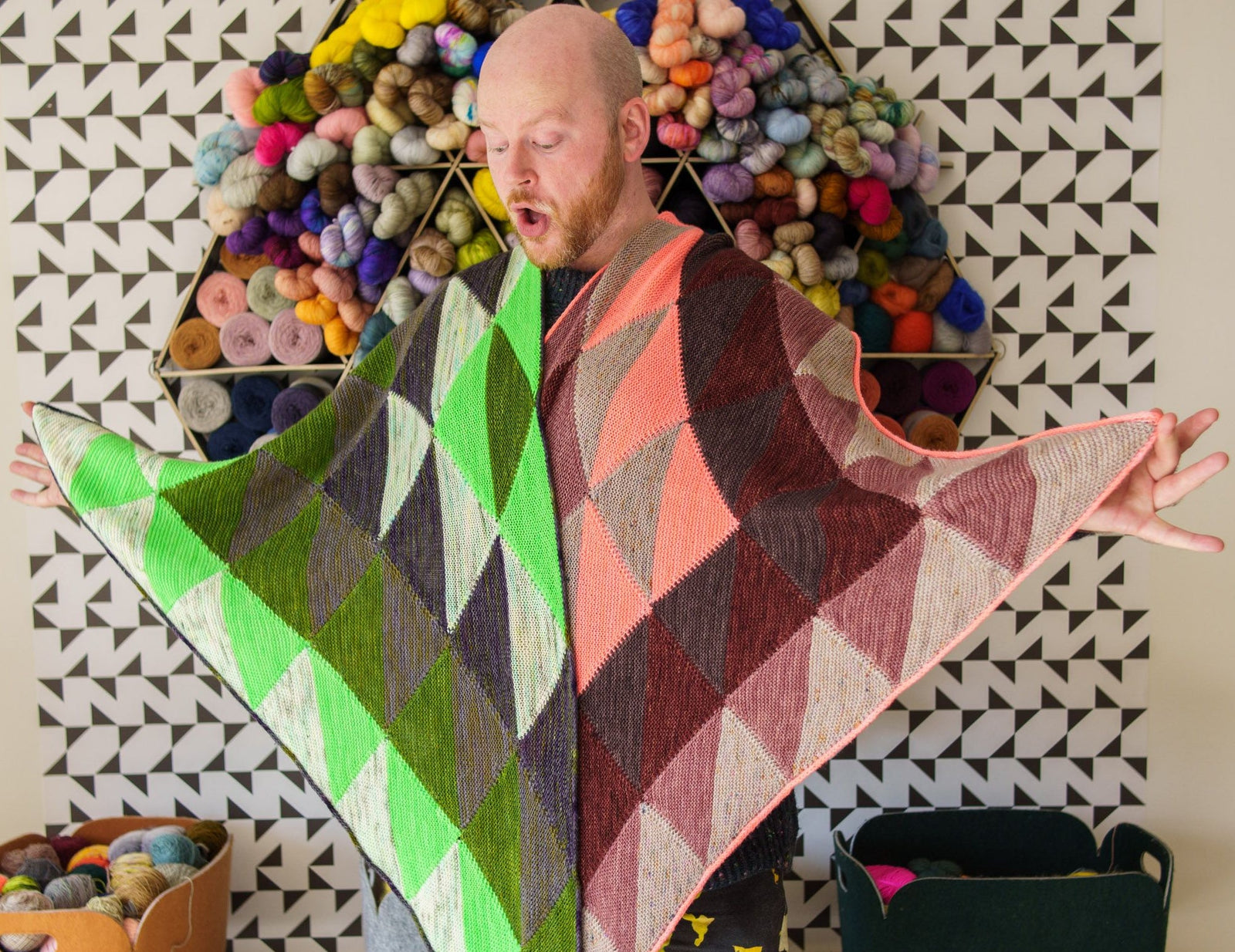 QUILTING TRIANGLES SHAWL