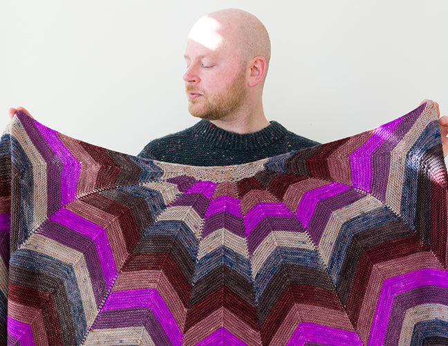 SHIFTING CHEVRONS SHAWL