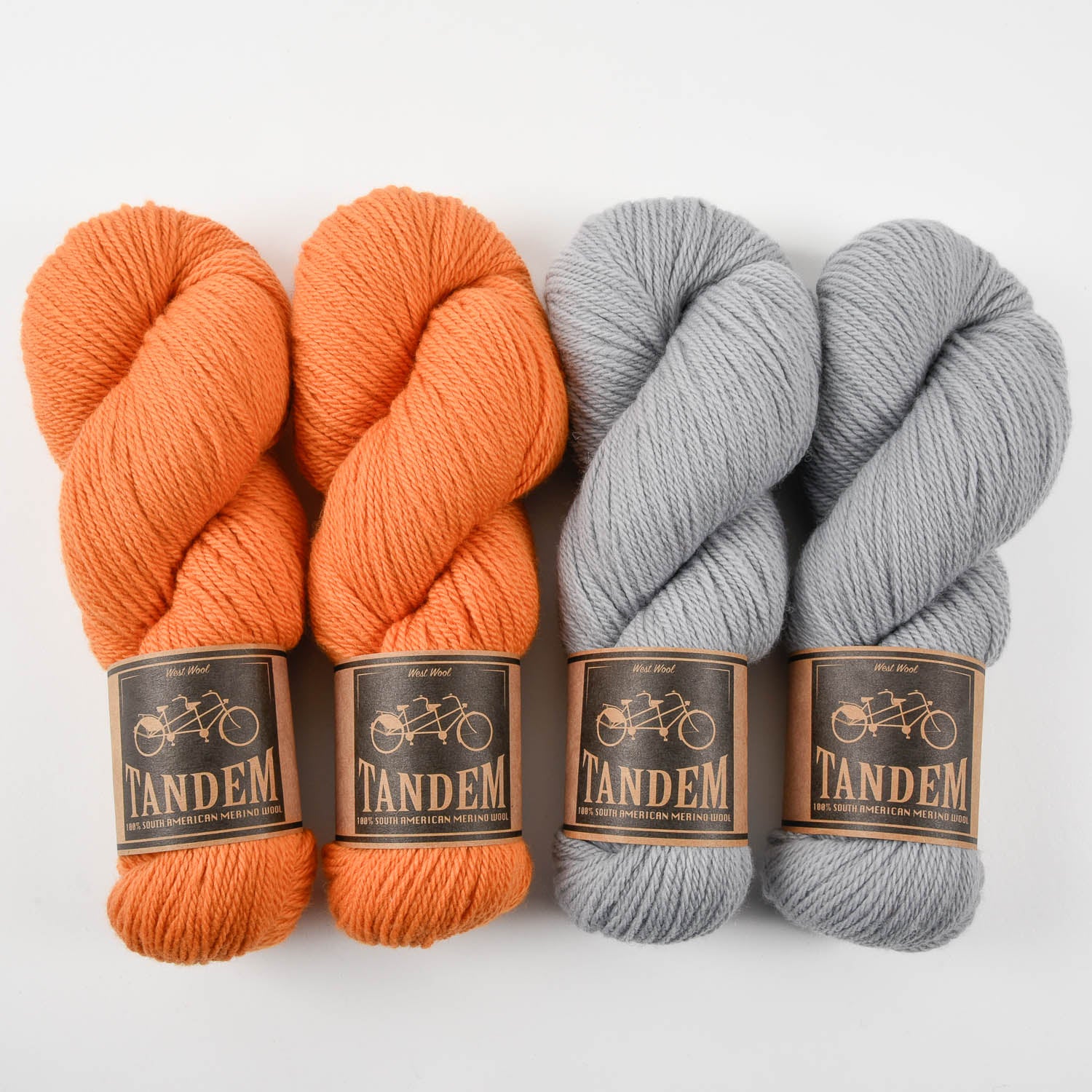 West Wool TANGERINE BLAST Merino wool DK Quick Kits