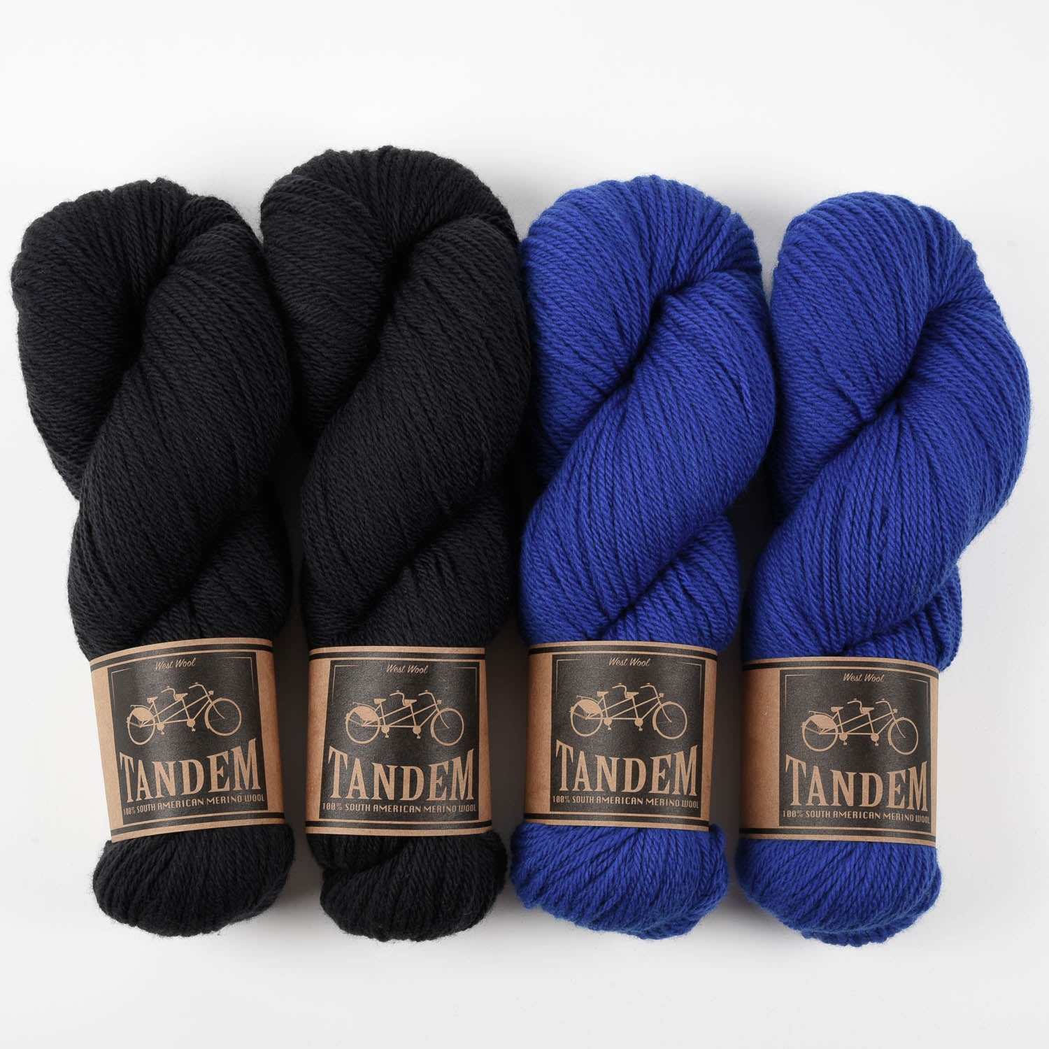West Wool BLUE AND STRIPY Merino wool DK Quick Kits