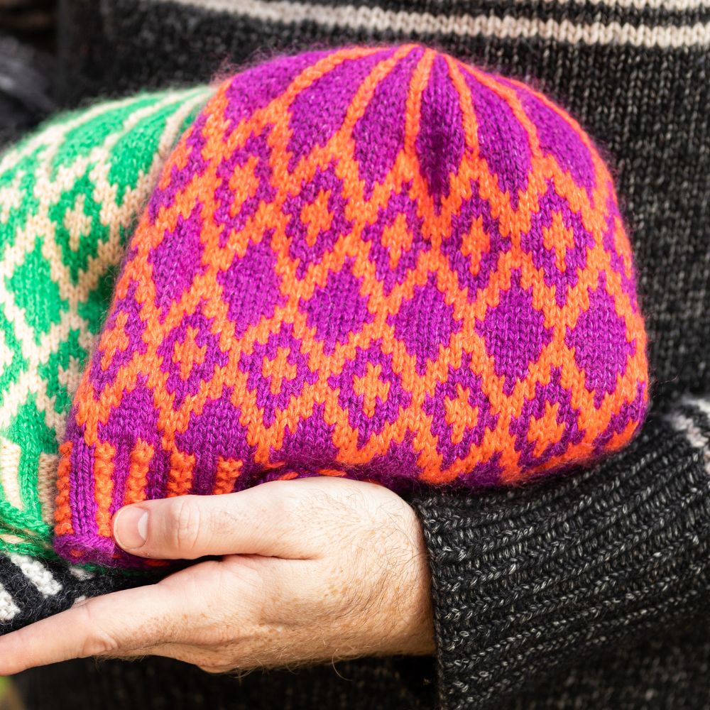 Westknits WESTKNITS SAMPLE - PURPLE DIAMOND HALO HAT Samples