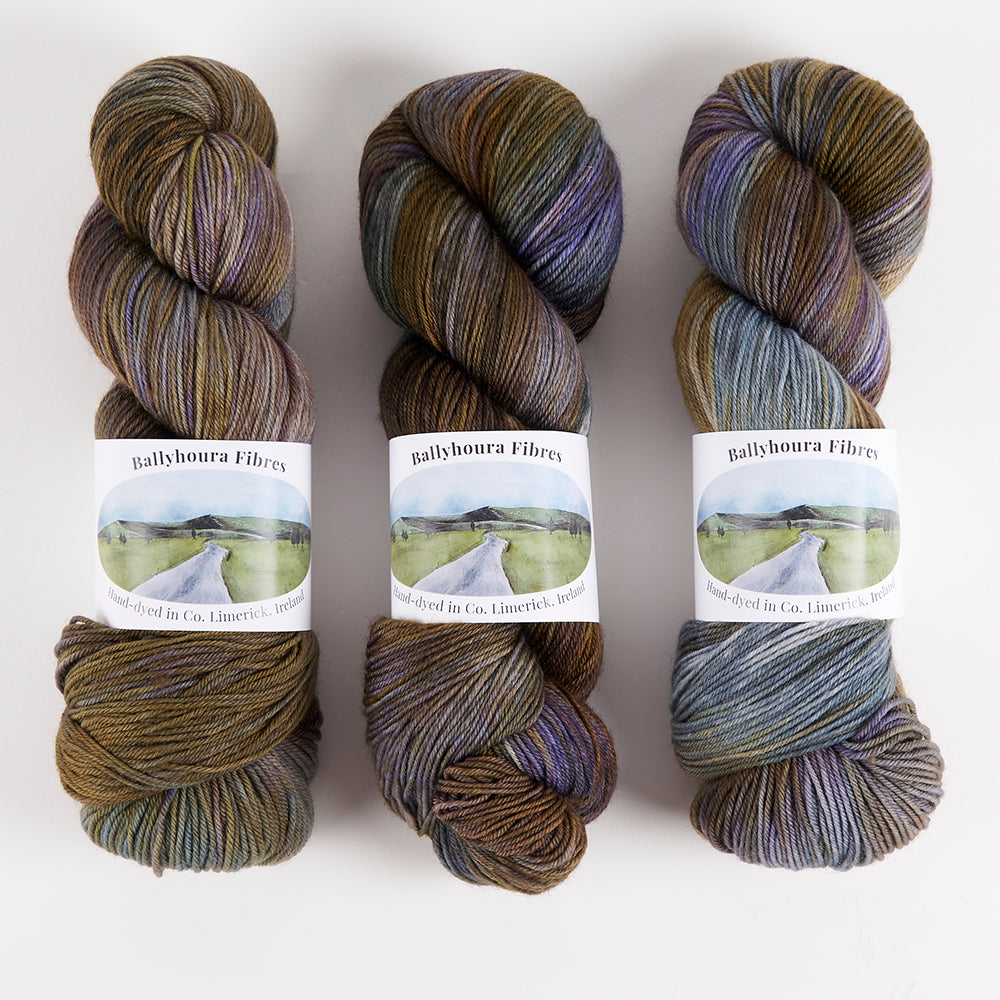 Ballyhoura Fibres 4PLY SOCK - EERIE Merino wool Nylon Fingering multicolour Yarn