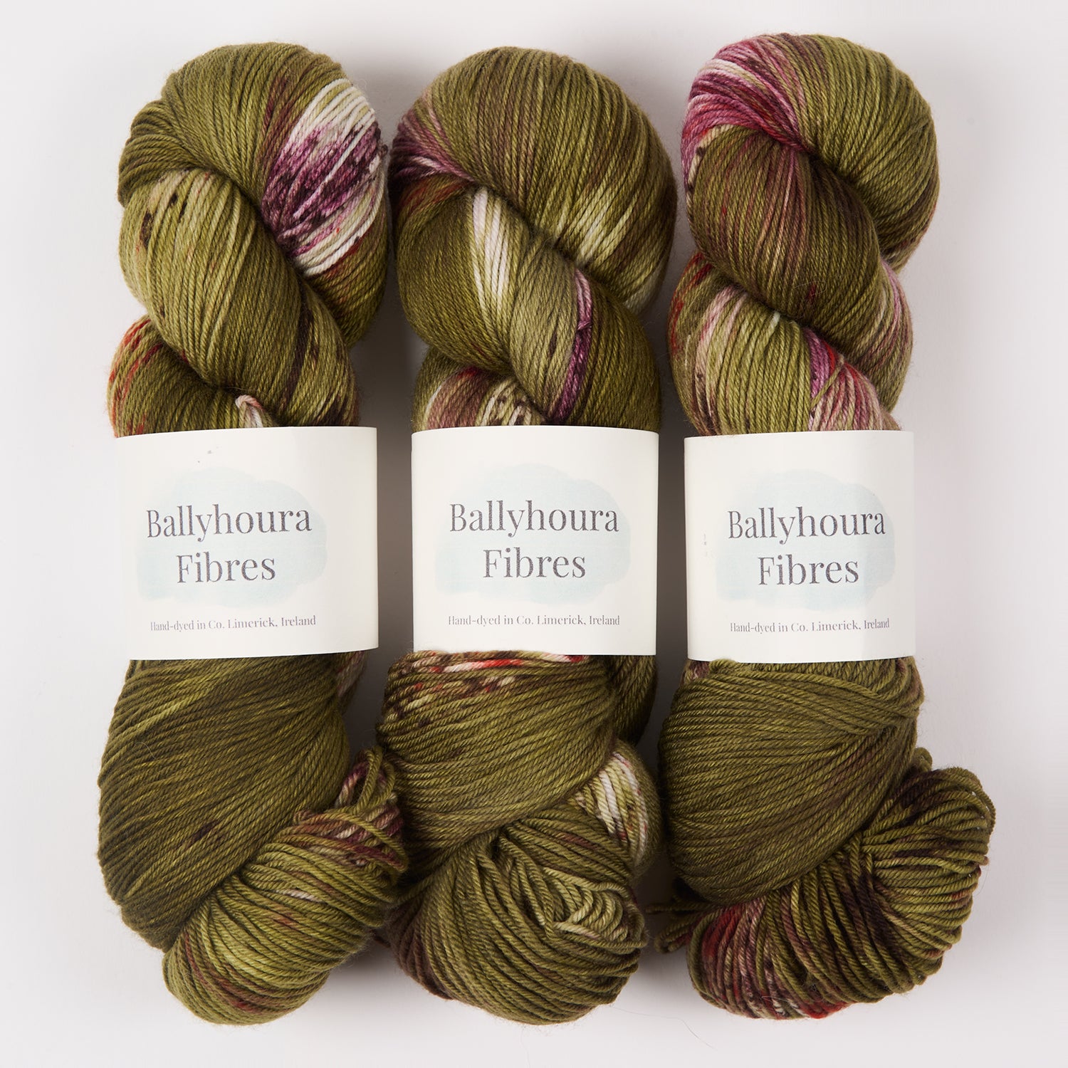 Ballyhoura Fibres 4PLY SOCK - BAYOU Merino wool Nylon Fingering green Yarn