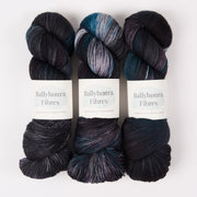 Ballyhoura Fibres 4PLY SOCK - CORVUS Merino wool Nylon Fingering black Yarn