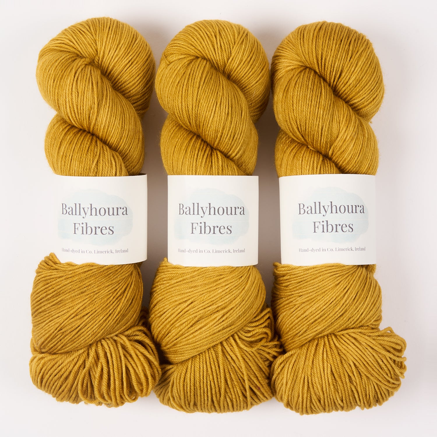 Ballyhoura Fibres 4PLY SOCK - GORSE Merino wool Nylon Fingering yellow Yarn