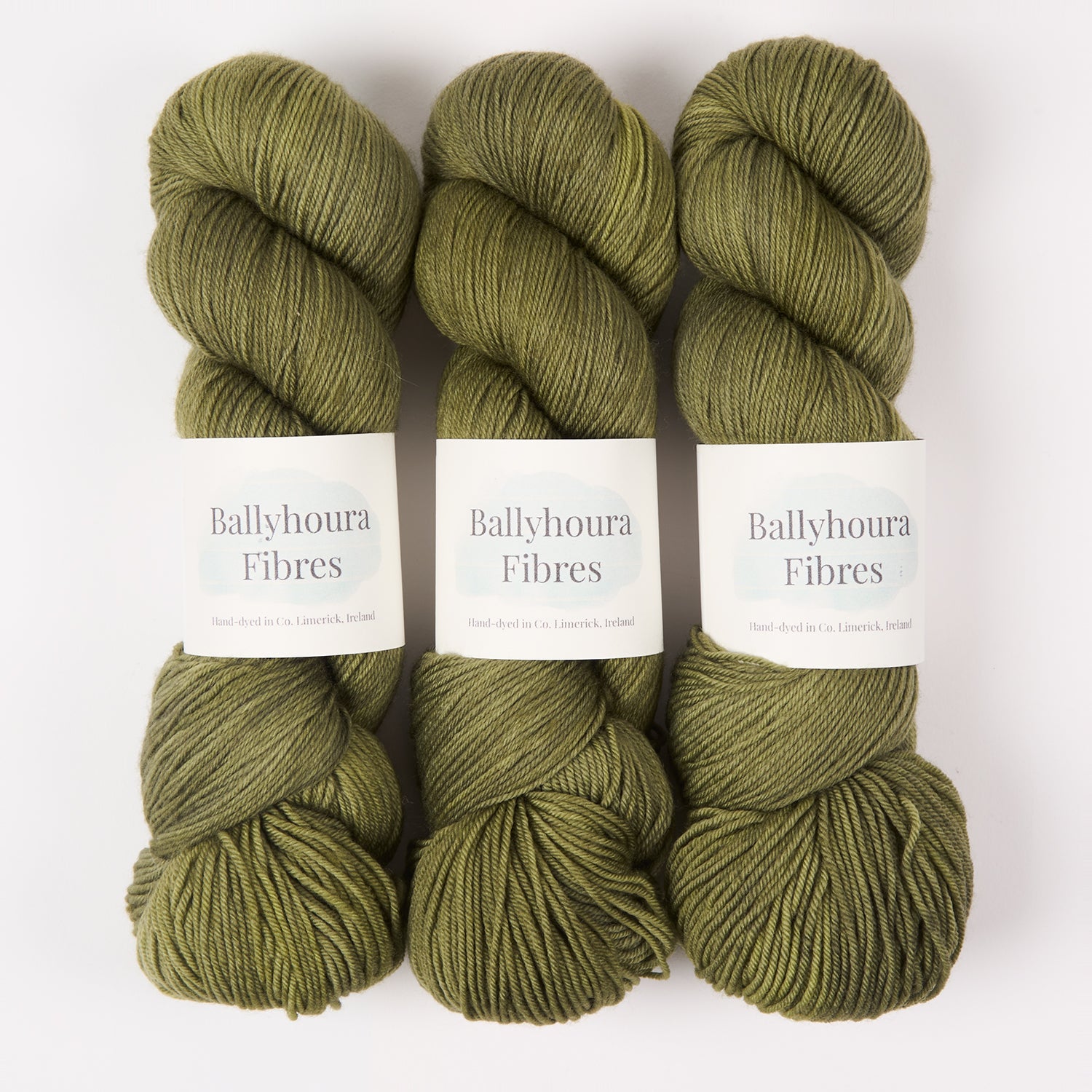 Ballyhoura Fibres 4PLY SOCK - QUIRAING Merino wool Nylon Fingering green Yarn