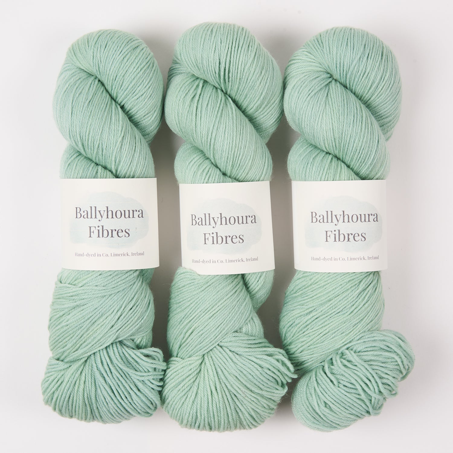 Ballyhoura Fibres 4PLY SOCK - SEA FOAM Merino wool Nylon Fingering green Yarn
