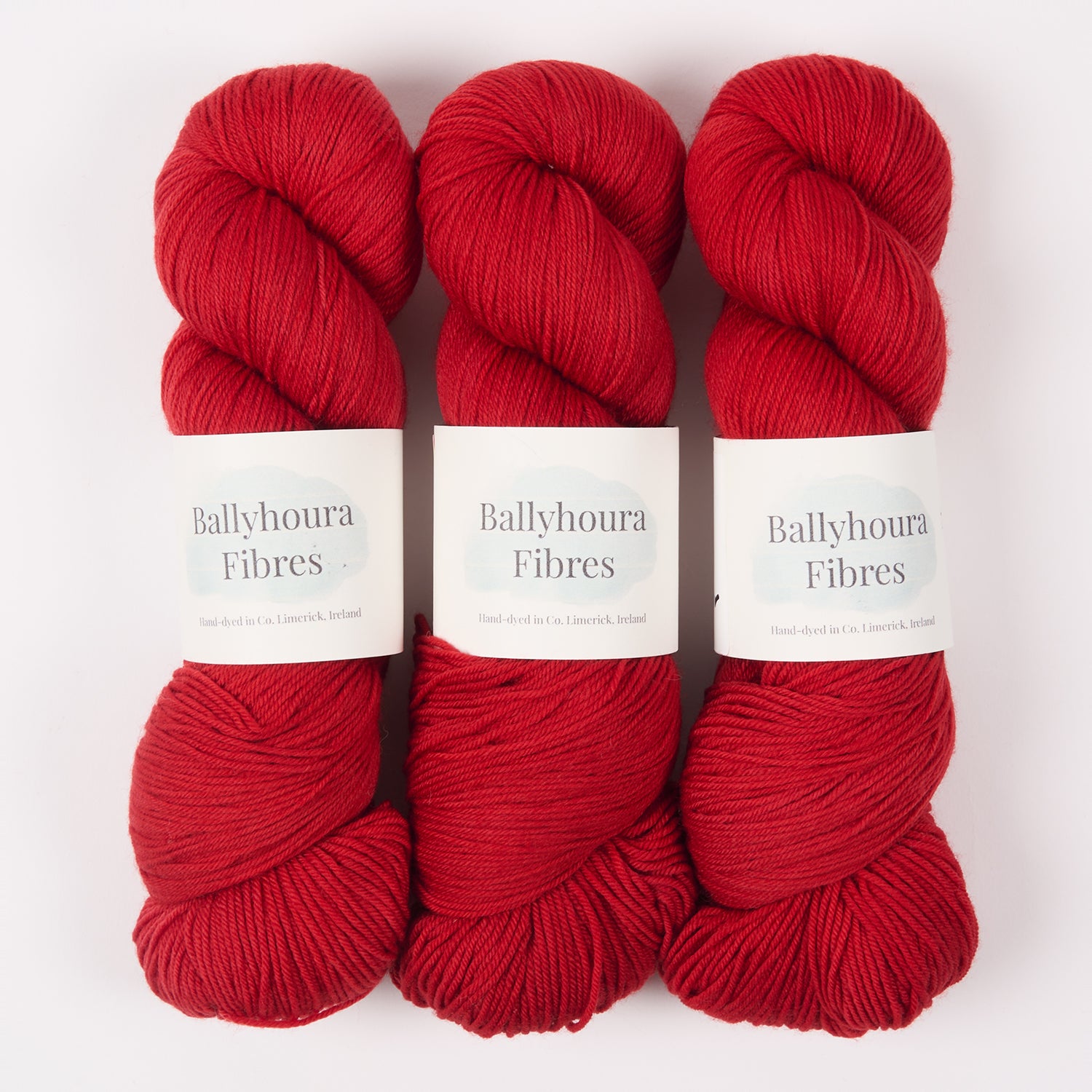Ballyhoura Fibres 4PLY SOCK - THE RED DOOR Merino wool Nylon Fingering red Yarn