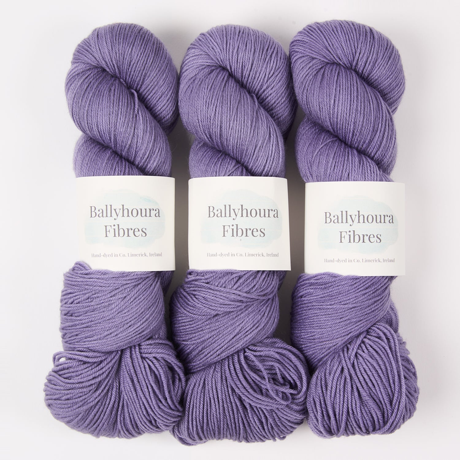 Ballyhoura Fibres 4PLY SOCK - WISTERIA Merino wool Nylon Fingering purple Yarn