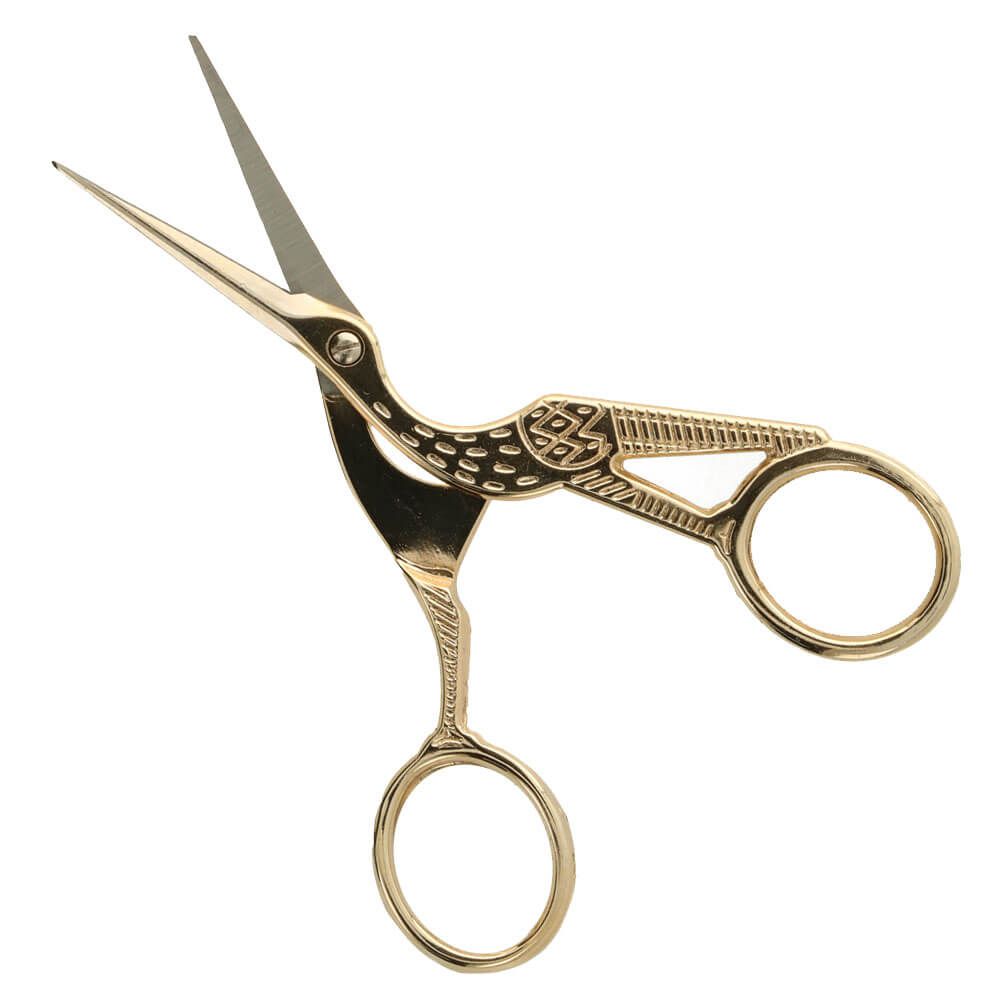 STORK EMBROIDERY SCISSORS - GOLD