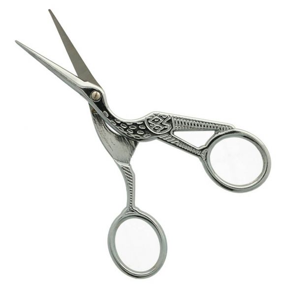 STORK EMBROIDERY SCISSORS - SILVER
