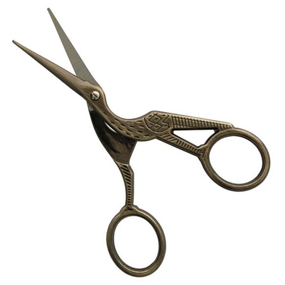 STORK EMBROIDERY SCISSORS - BRONZE