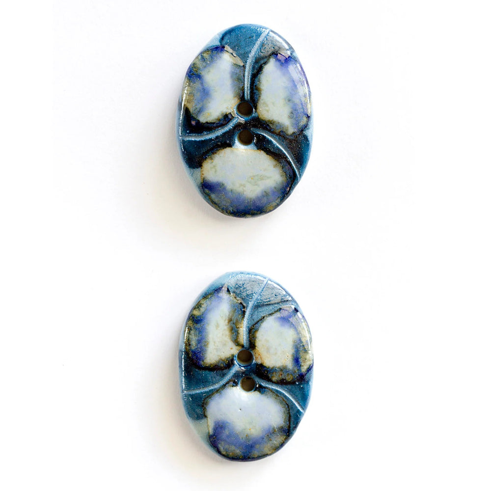 Incomparable Buttons BLUE OVAL BUTTONS Button