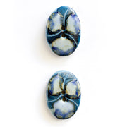 Incomparable Buttons BLUE OVAL BUTTONS Button