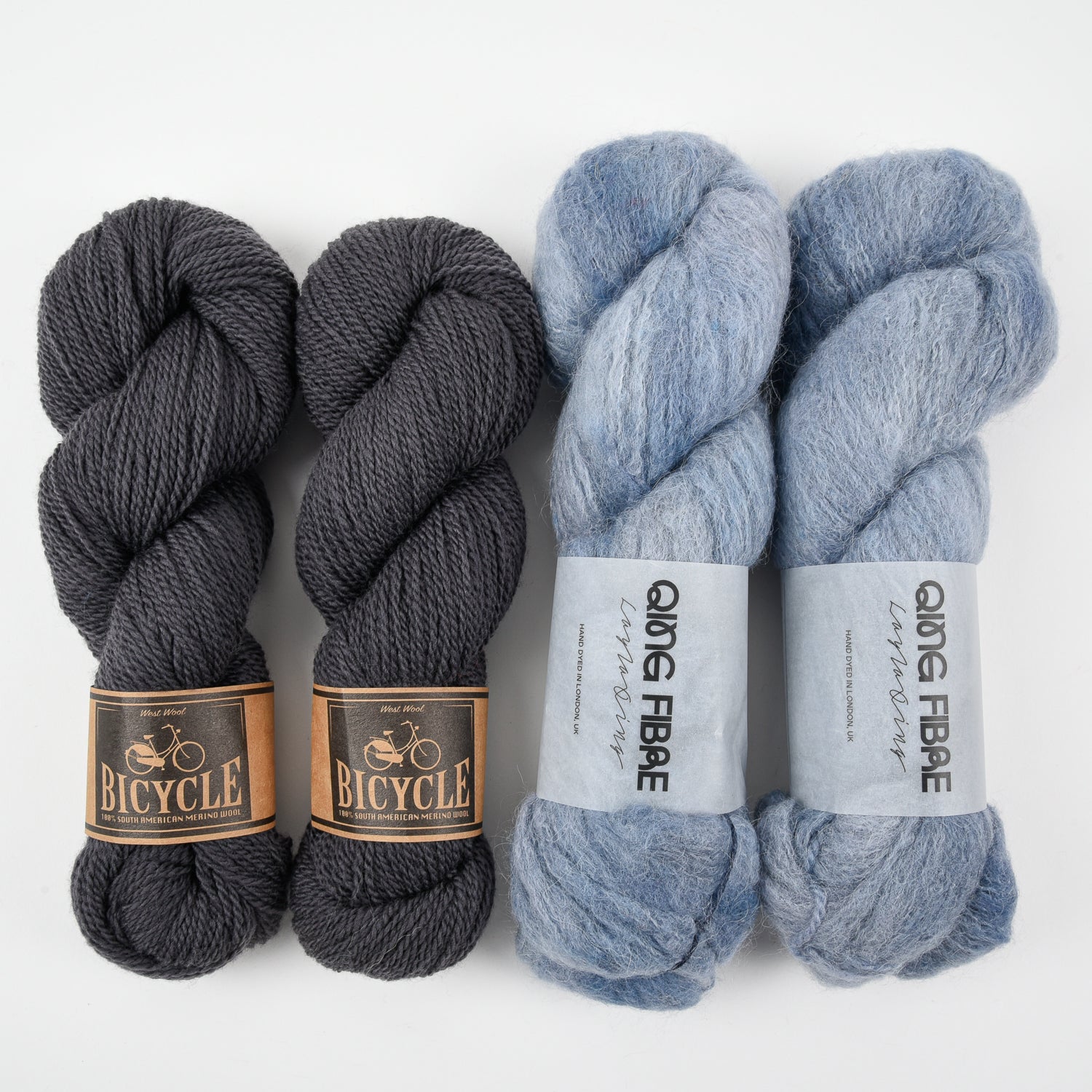 Qing Fibre ACRONICTA HOUSE Alpaca Merino wool Silk Mixed Weight Quick Kits