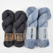 Qing Fibre ACRONICTA HOUSE Alpaca Merino wool Silk Mixed Weight Quick Kits