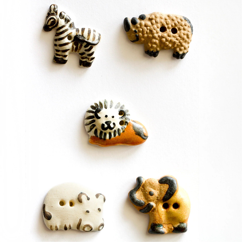 AFRICAN ANIMAL BUTTONS