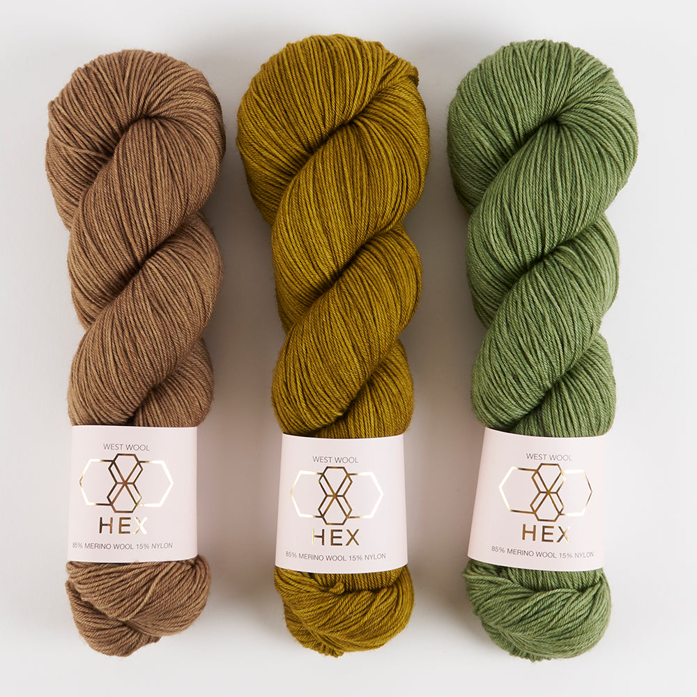 West Wool HEX SIDE QUEST - AHH BISCUITS! Merino wool Nylon Fingering Quick Kits
