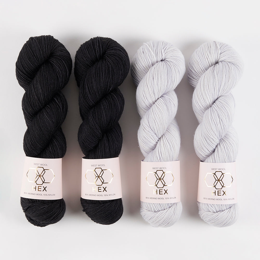 West Wool ALL THE ANGLES - DANCING ARCHITECT Merino wool Nylon Fingering Westknits Kits