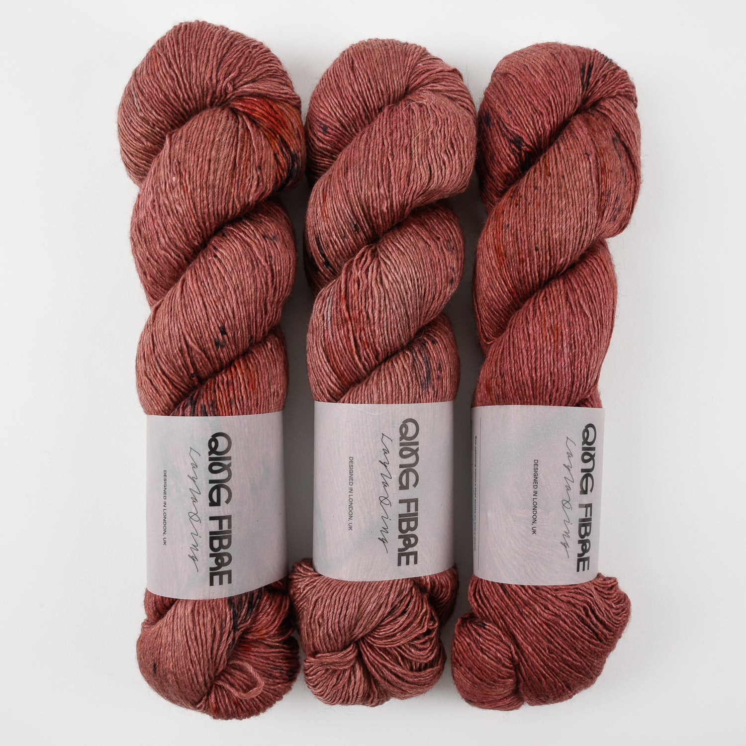 Qing Fibre QING YAK SINGLES - ANNIE Merino wool Yak Silk Fingering red Yarn