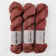 Qing Fibre QING YAK SINGLES - ANNIE Merino wool Yak Silk Fingering red Yarn