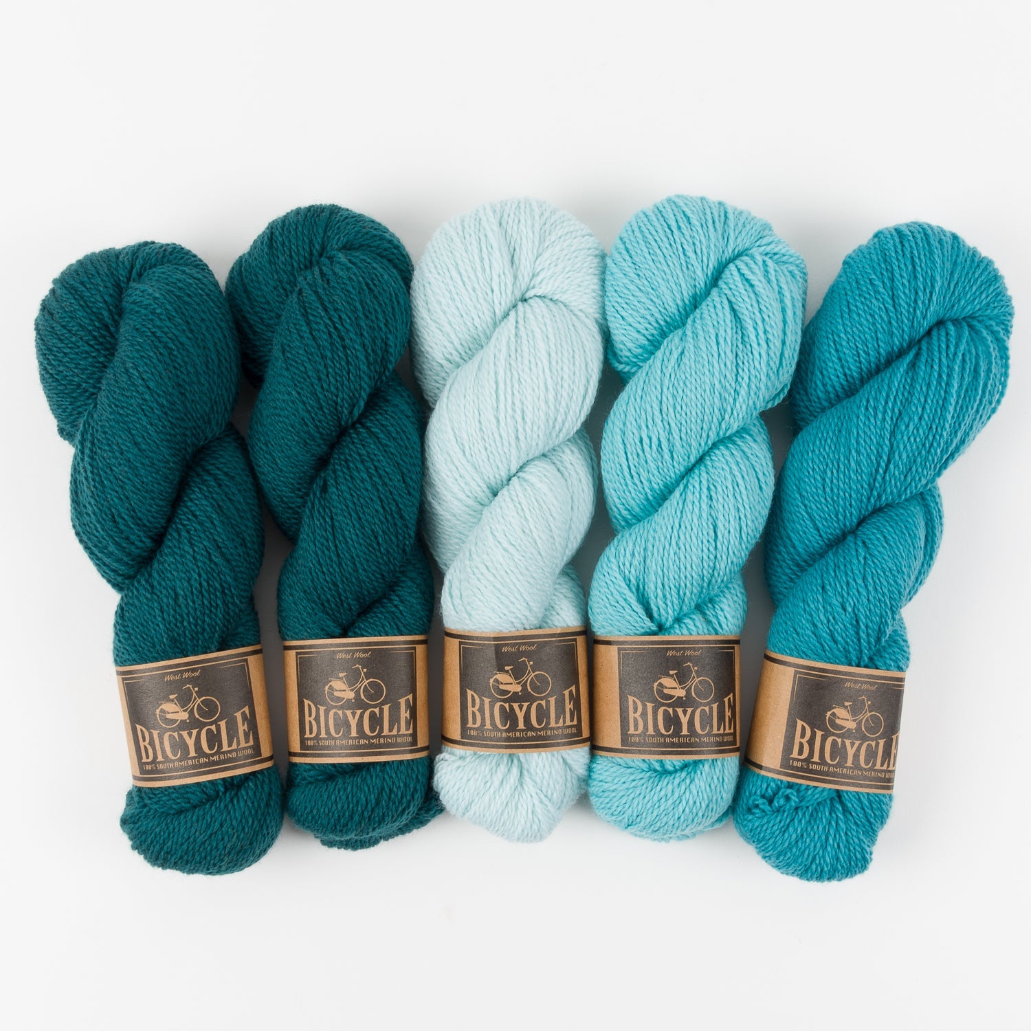West Wool PRISTINE AQUAMARINE Merino wool Fingering Quick Kits