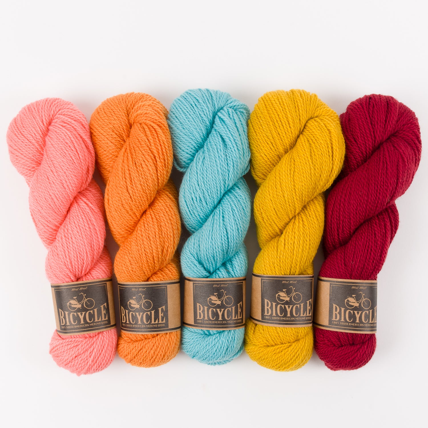West Wool AQUA FLAMINGO Merino wool Fingering Quick Kits