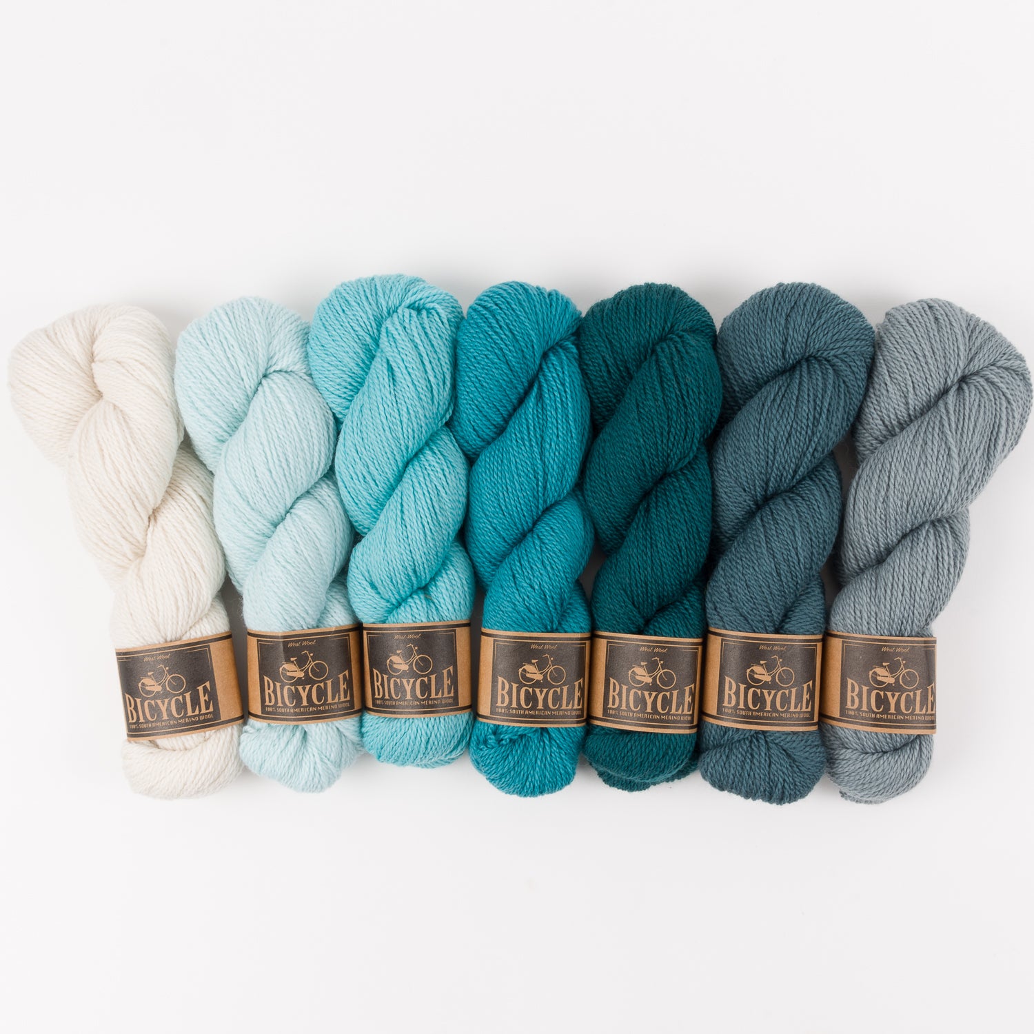 West Wool AQUA SPRUCE Merino wool Fingering Quick Kits