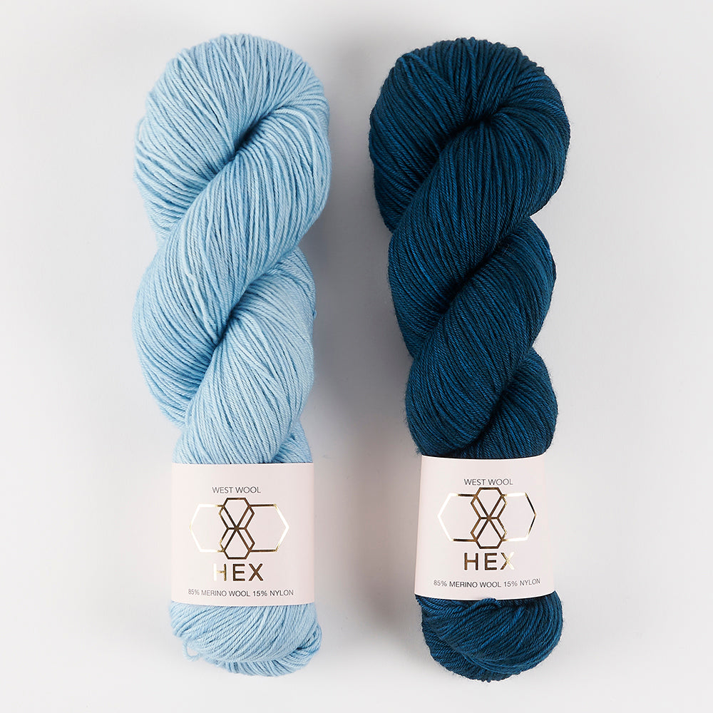 West Wool ASKEWS ME SOCKS - DAYDREAM EXPLORATION Merino wool Nylon Fingering Westknits Kits