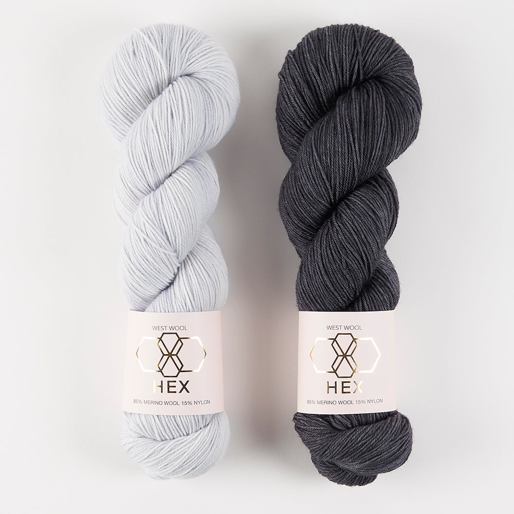 West Wool ASKEWS ME SOCKS - WINTER DANCER Merino wool Nylon Fingering Westknits Kits