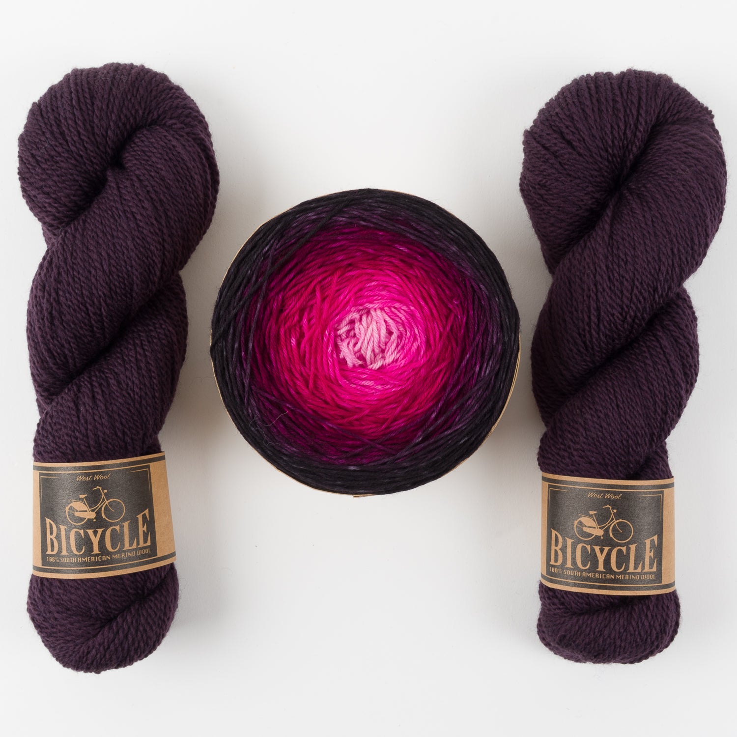 Bilum AUBERGINE MARIKA Merino wool Fingering Quick Kits