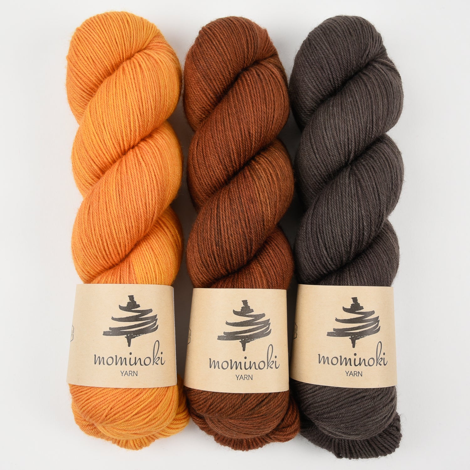 Mominoki Yarn AUTUMN FOREST FLOOR Merino wool Polyamide Fingering Quick Kits