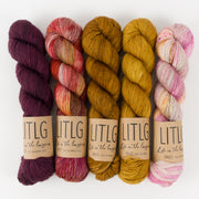Life in The Long Grass AUTUMN ROSES Merino wool Fingering Quick Kits