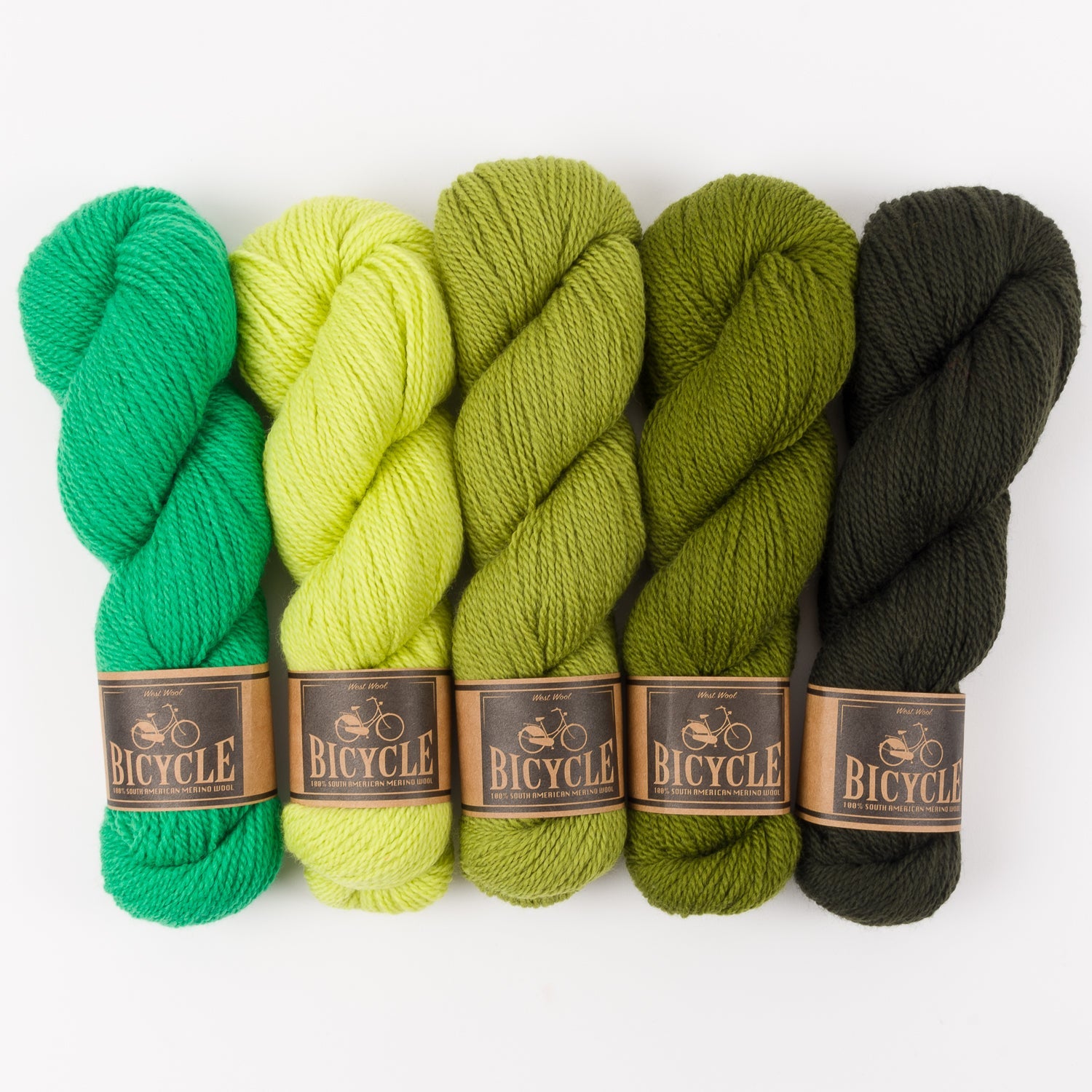 West Wool WESTKNITS KIT - REALLY VERY GREEN Merino wool Fingering Westknits Kits