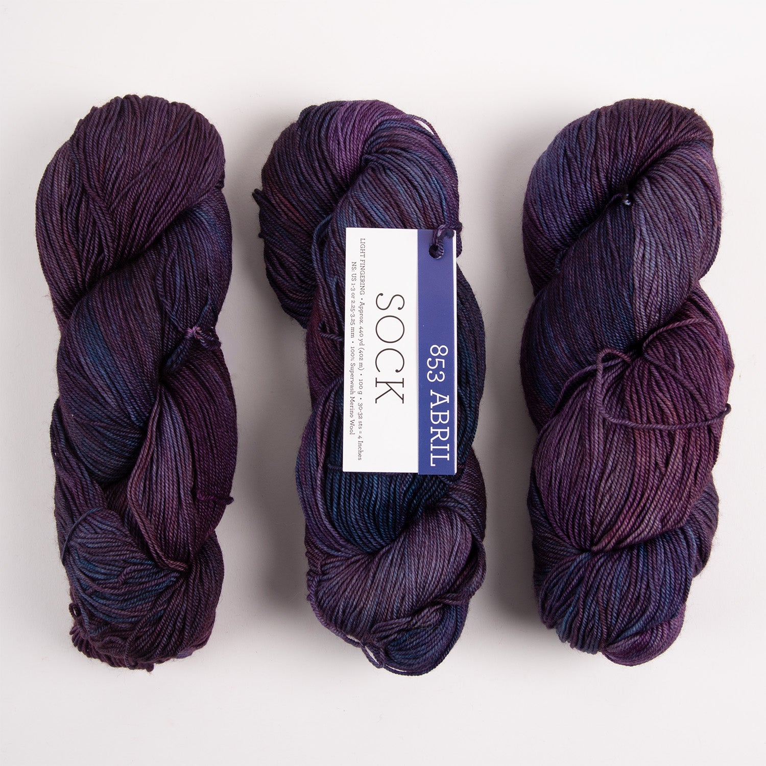 Malabrigo MALABRIGO SOCK - ABRIL Merino wool Light Fingering purple Yarn