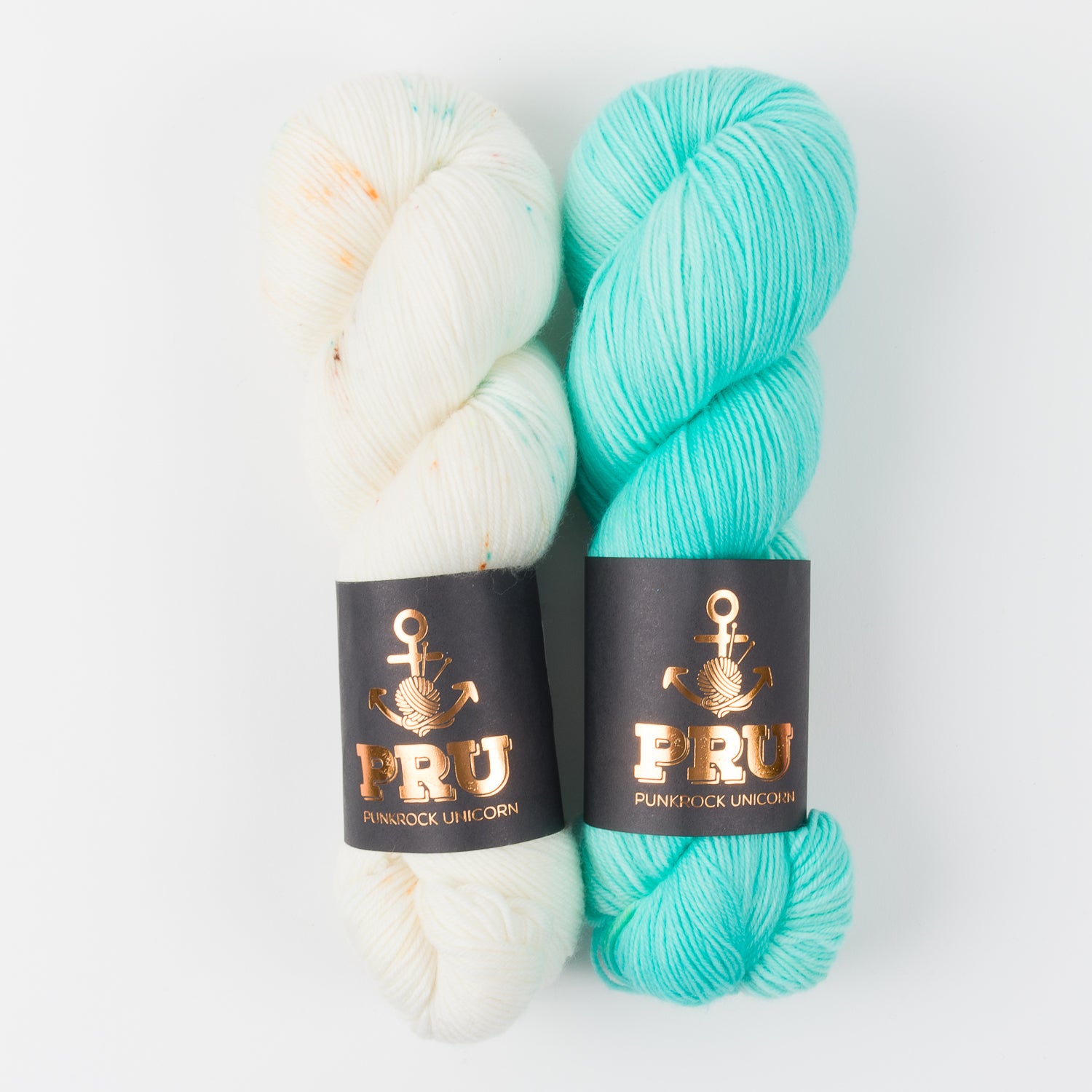 Punk Rock Unicorn AQUA CLOUDS Merino wool Nylon Fingering Quick Kits