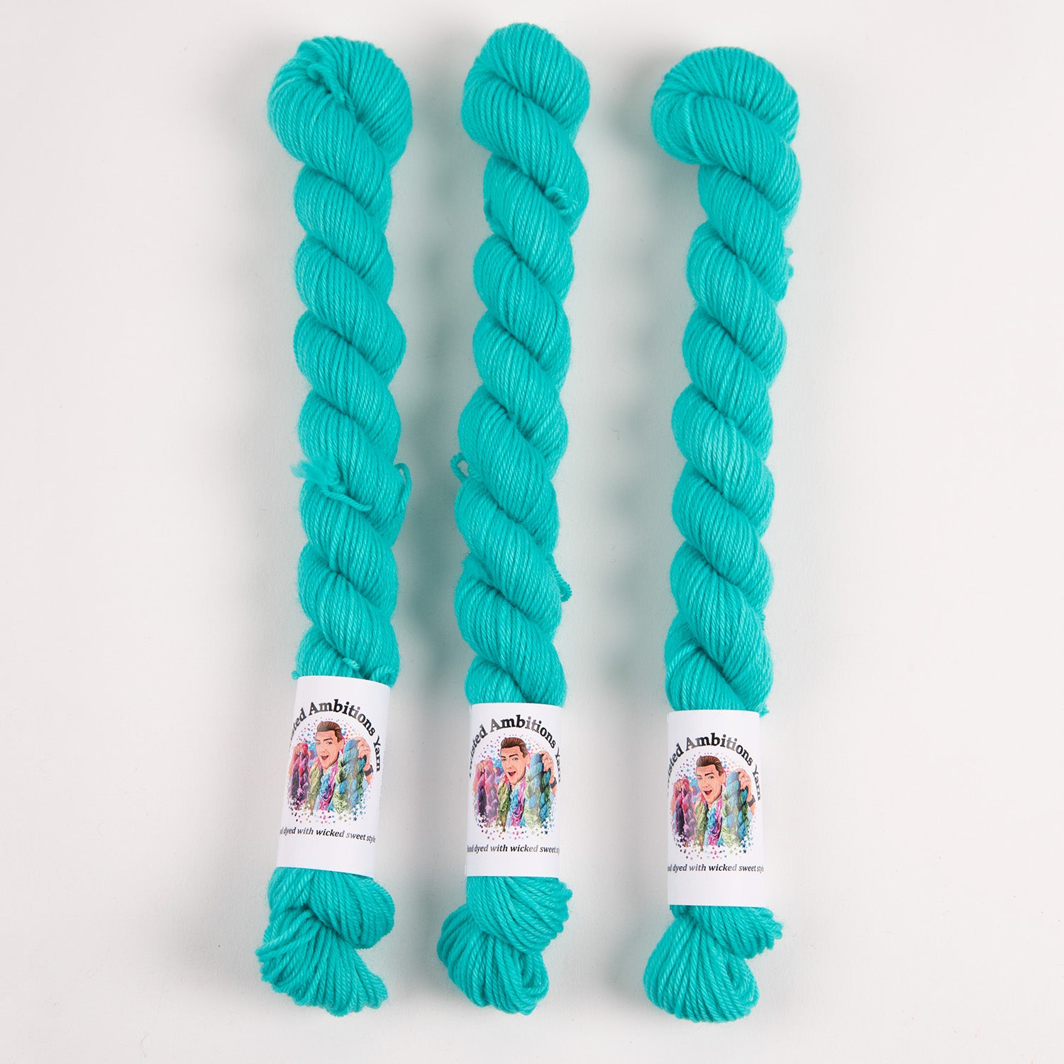 Twisted Ambitions SWEET SOCK MINI - AQUAMARINE turquoise blue Yarn