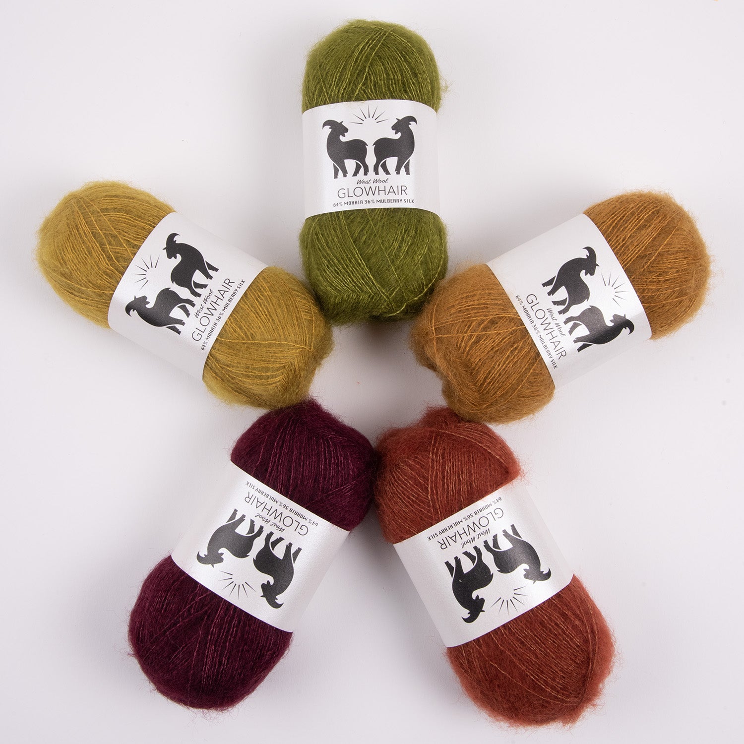 West Wool WESTKNITS KIT - ARBOUR SUNRISE Mohair Silk Lace brown green Westknits Kits