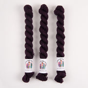 Twisted Ambitions SWEET SOCK MINI - AUBERGINE Merino wool Nylon Fingering purple Yarn
