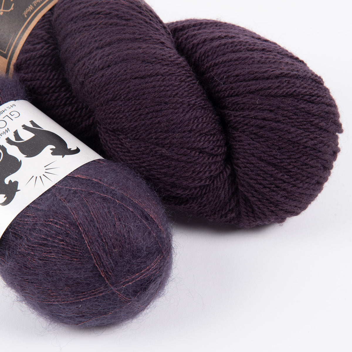 AUBERGINE MOHAIR MATCH TRIO DK