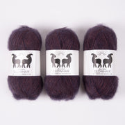 West Wool GLOWHAIR - AUBERGINE Mohair Silk Lace purple Yarn