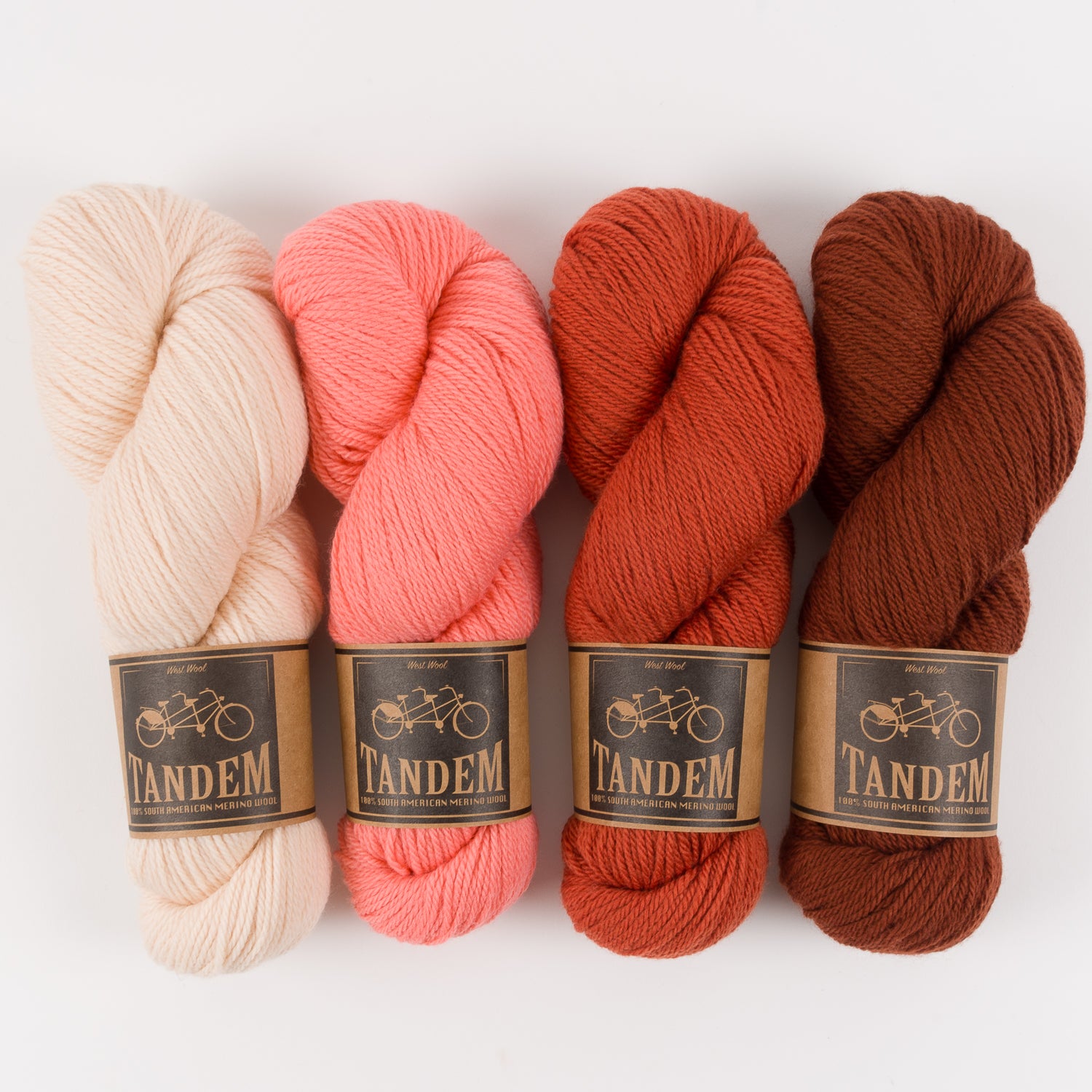 West Wool STARFLANKET - FLAMINGO STAR Merino wool DK red brown peach pink Westknits Kits