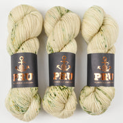 Punk Rock Unicorn SOUL DK - BASIL OATS Merino wool Nylon DK Sock green cream Yarn