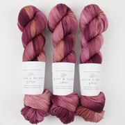 Olivia & Oliver OLIVIA BFL - BERRY COBBLER BFL Wool Blue Faced Leicester Fingering pink Yarn