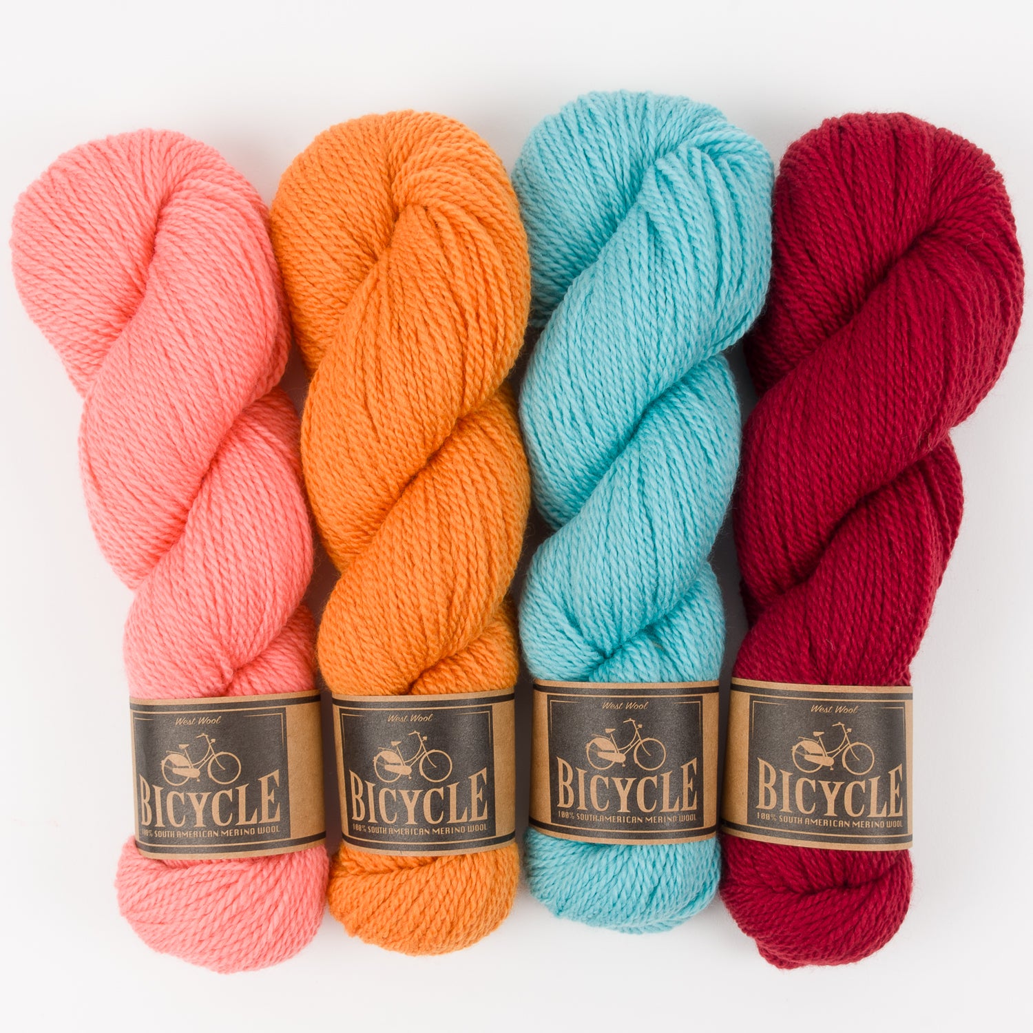 West Wool BERRY FLAMINGO Merino wool Fingering Quick Kits